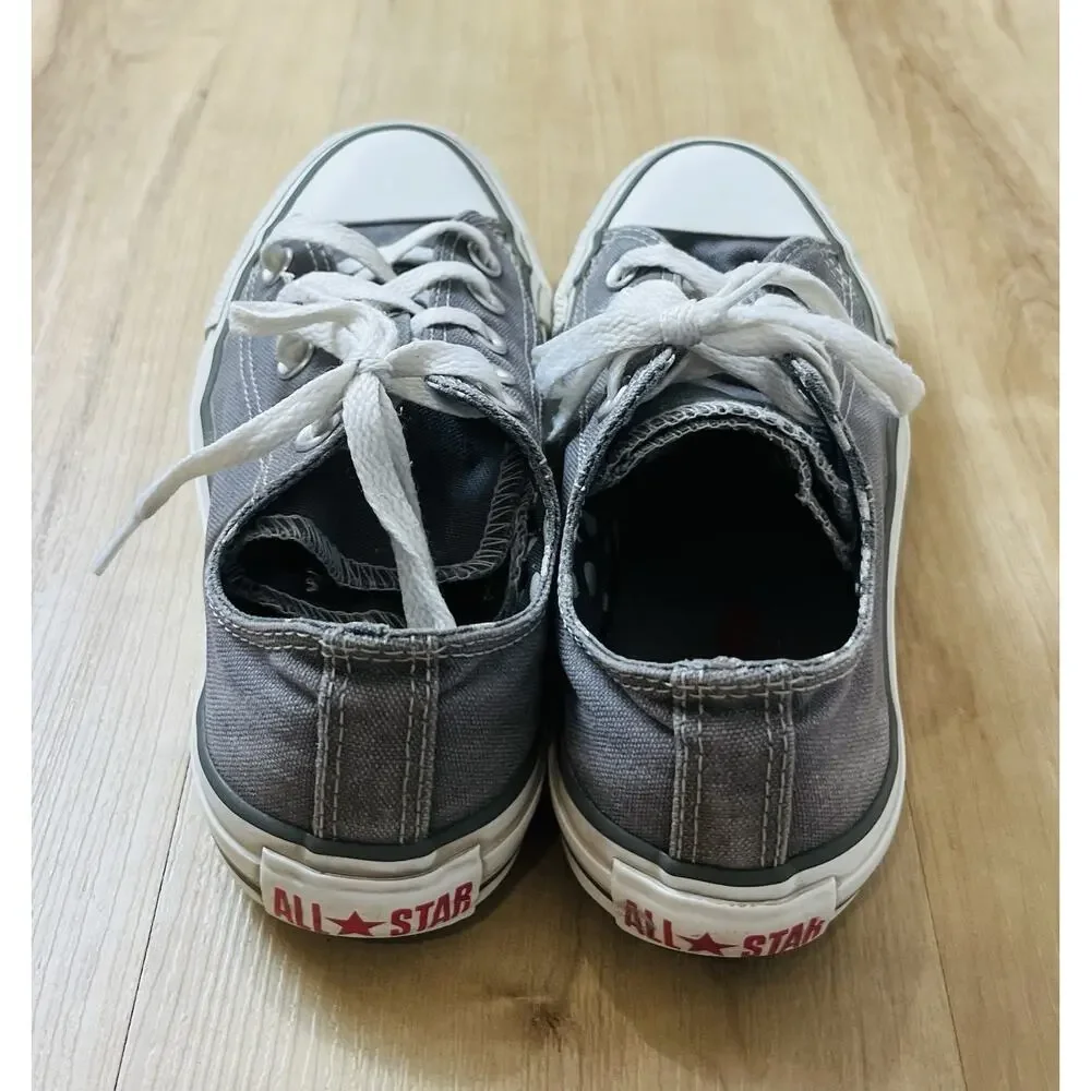 Converse Chuck Taylor All Star Grey Double Tongue Low Top Sneakers Size 5 US
